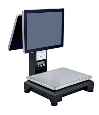 кассир ПК экрана касания LCD 15,1 дюймов с функцией веса