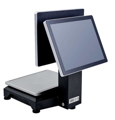 кассир ПК экрана касания LCD 15,1 дюймов с функцией веса